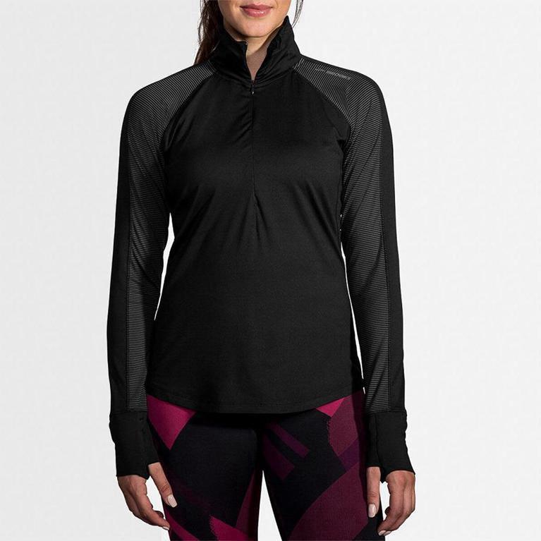 Brooks Dash Half Zip - Chaquetas Mujer - Gris (WP4520968)